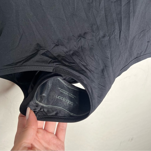 Babajaan NAOMI SWIMSUIT FISH NET CUT SIDE BLACK METALLIC NWT - Picture 8 of 10